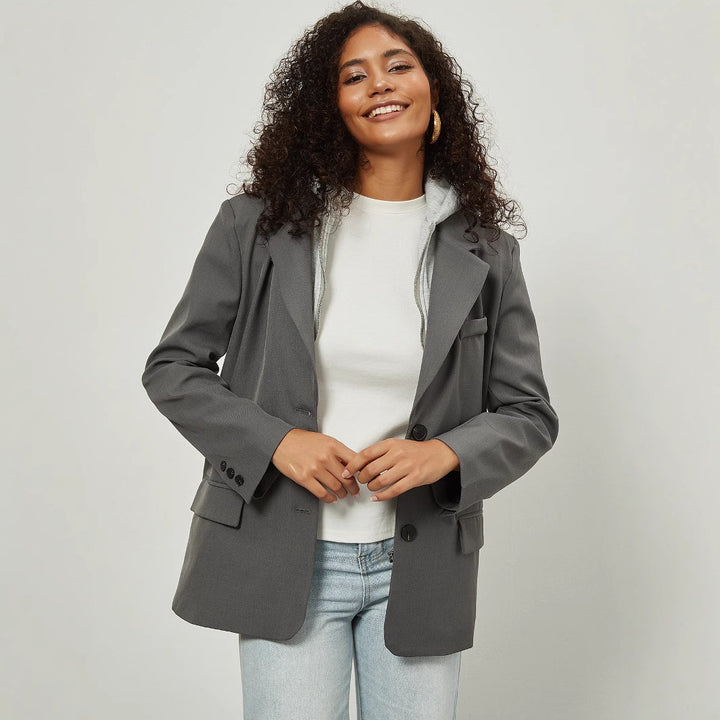 Casual blazer jacket for women with removable inner lining Lune London