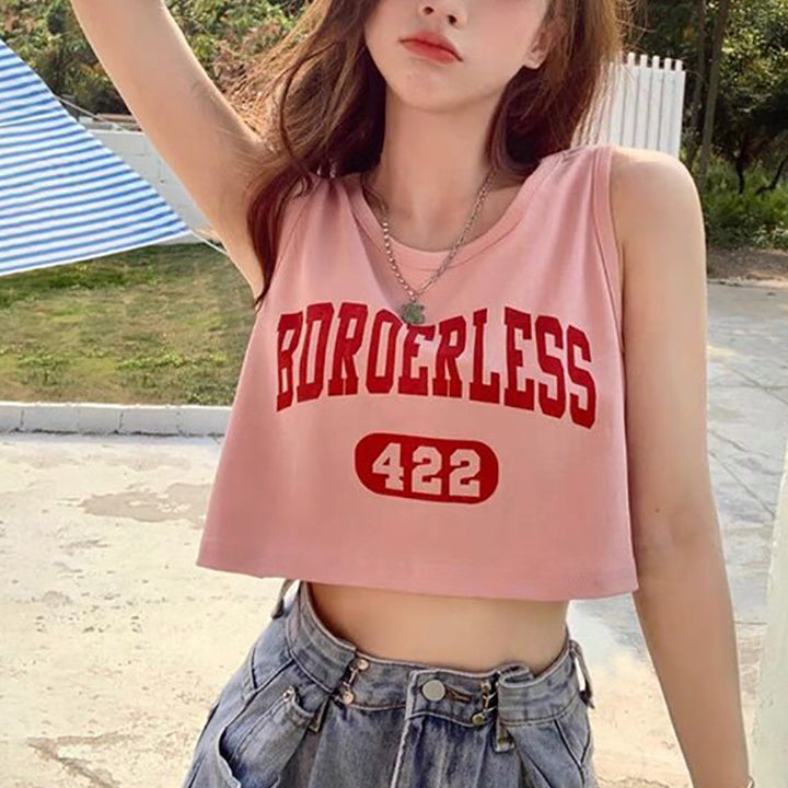 Women's casual crop top with creative lettering and comfortable materials Lune London