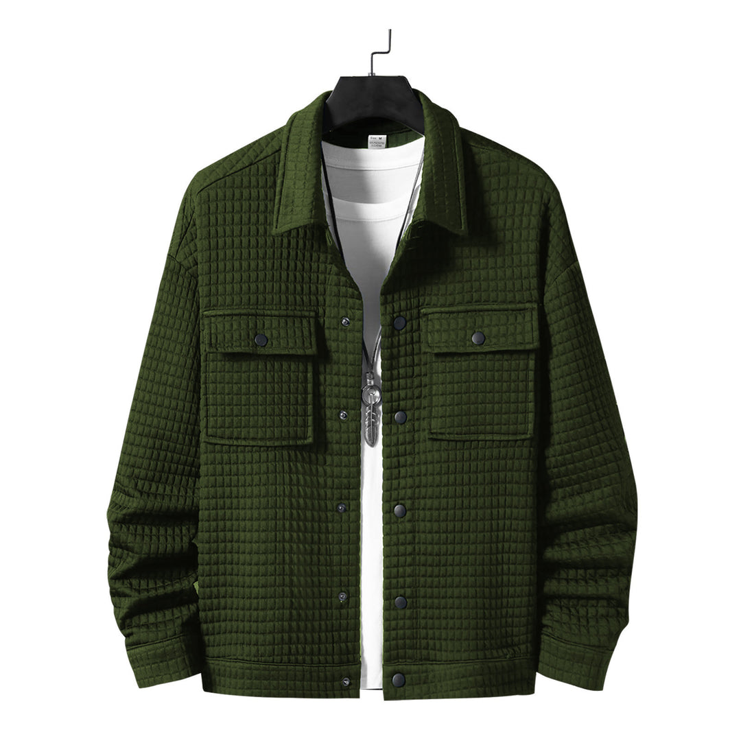 Casual shirt jacket for men with textured fabric and practical pockets Lune London