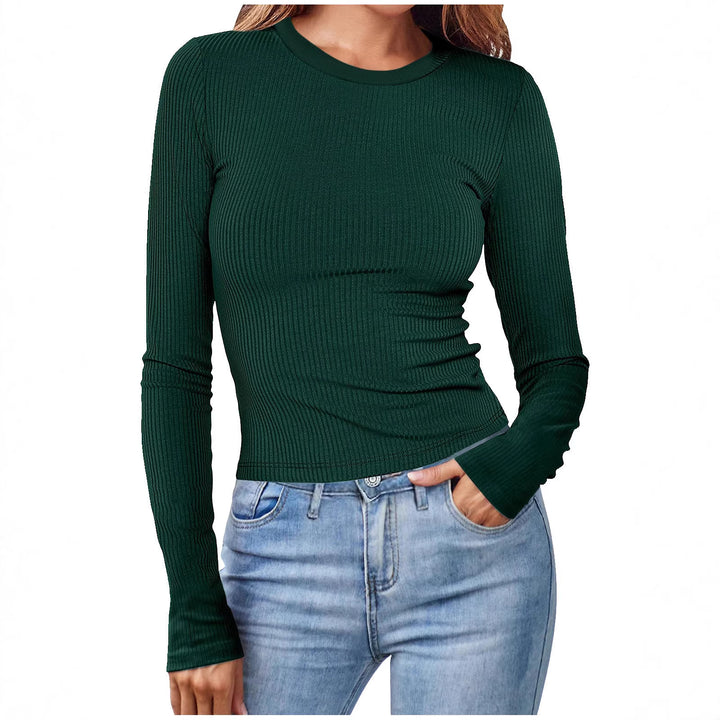 Ladies fitted long-sleeve shirt with ribbed texture Lune London