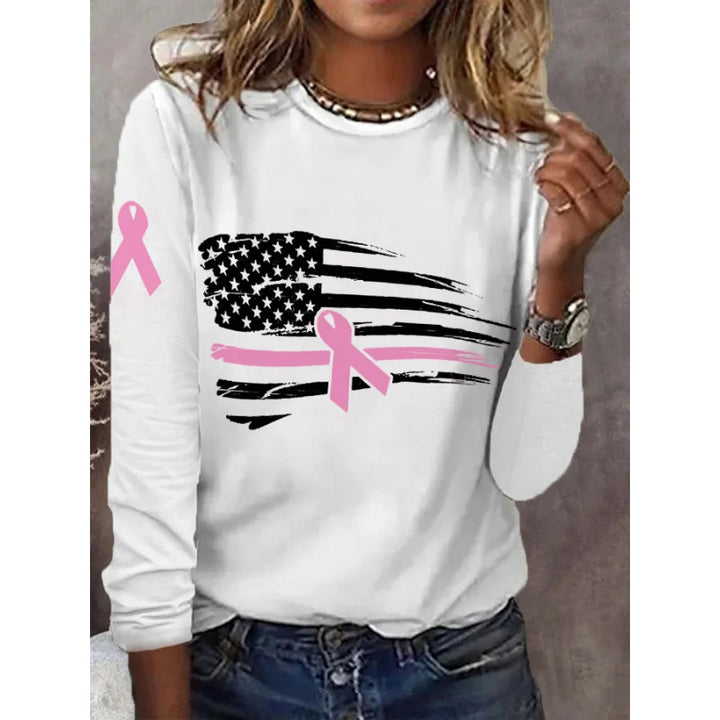 Women's casual T-shirt with creative flag and bow design Lune London
