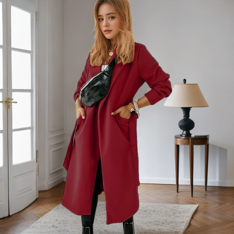 Trendy long jacket for women with practical pockets Lune London