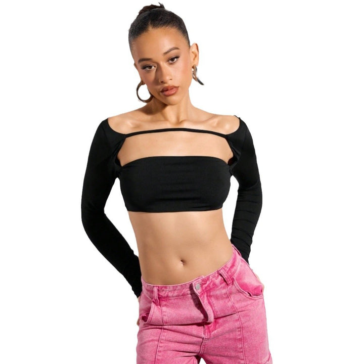 Chic & Stil asymmetrical cut long sleeve top for women