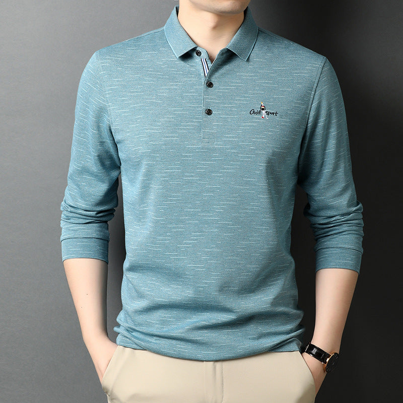 Men's long sleeve polo shirt in breathable functional material Lune London