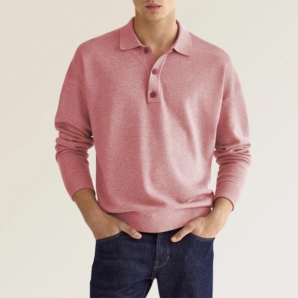 Elegant polo for men in breathable cotton blend with button placket Lune London