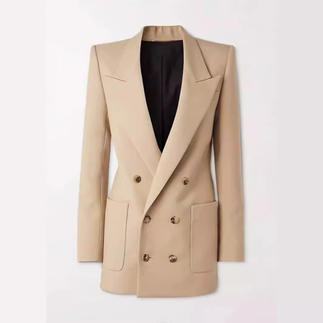 Blazer coordonné double pour femmes Chic & Stil