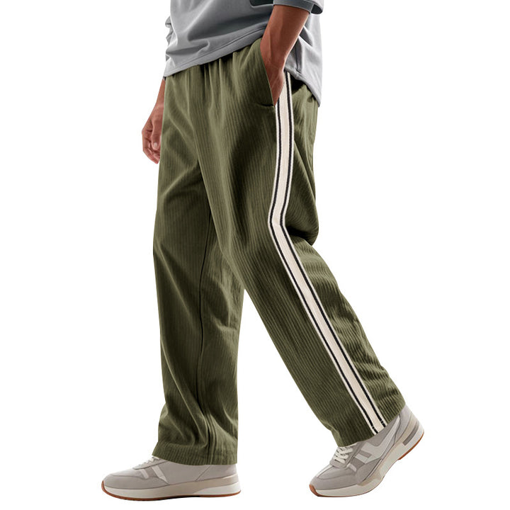 Lune London men's casual sports pants with side stripes