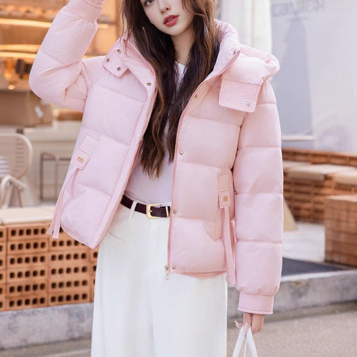 Veste matelassée à la mode pour femmes avec col montant et poches pratiques Chic & Stil