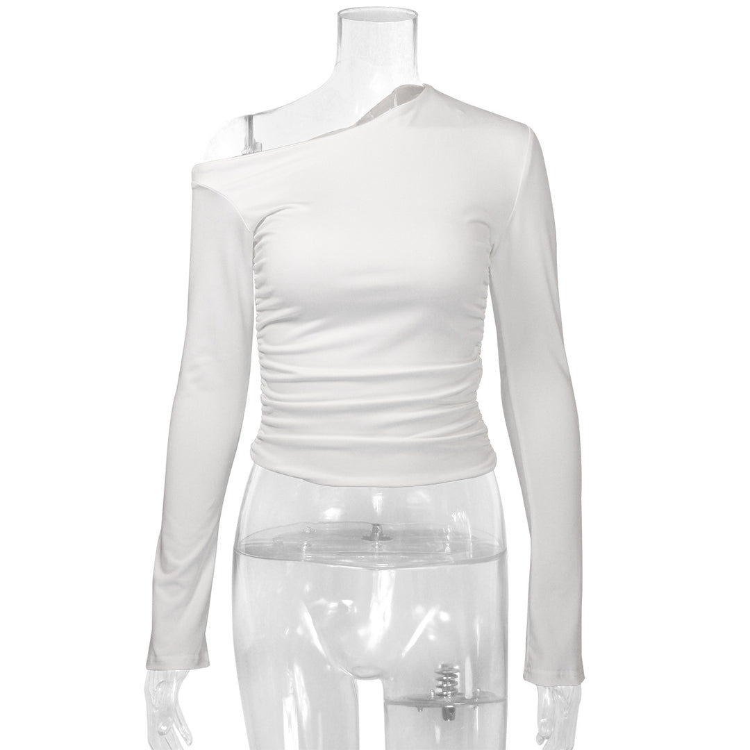 Women's Asymmetrical Long Sleeve Shirt with Elegant Cut and Figure-Flattering Design Lune London