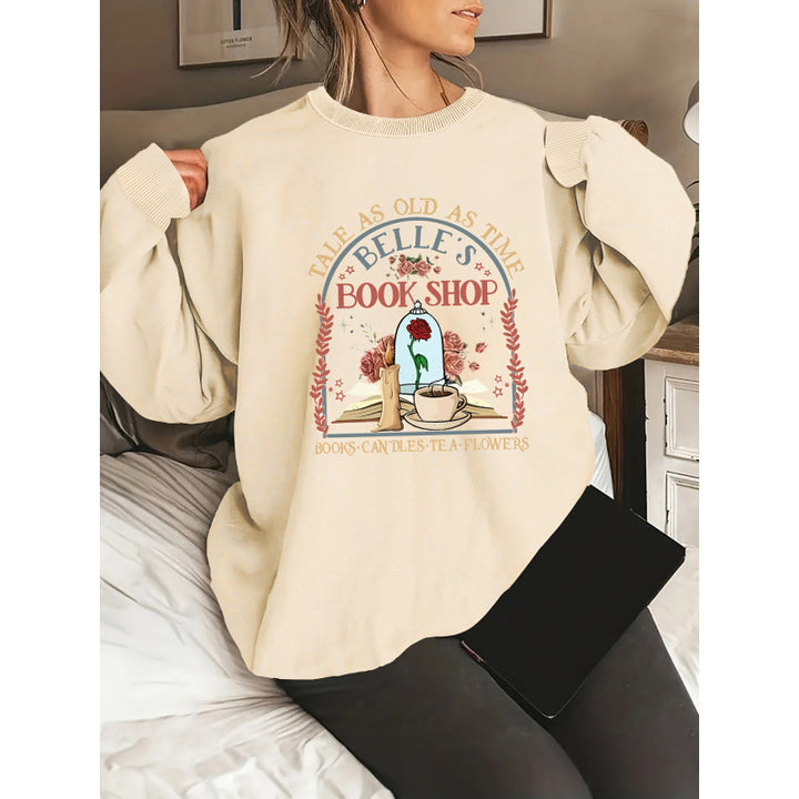 Sweatshirt pour dames avec motif de librairie unique Chic & Stil