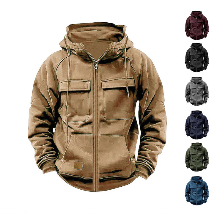 Functional hooded jacket for men with practical pockets Lune London