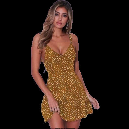 Mini polka dot sun dress for women with adjustable straps Lune London