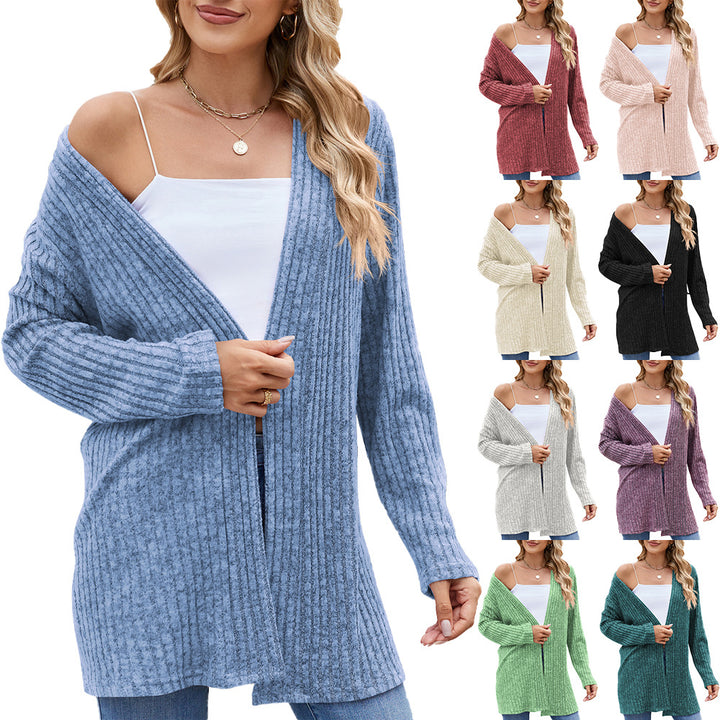 Elegant women's cardigan with an open design and fine ribbed structure Lune London