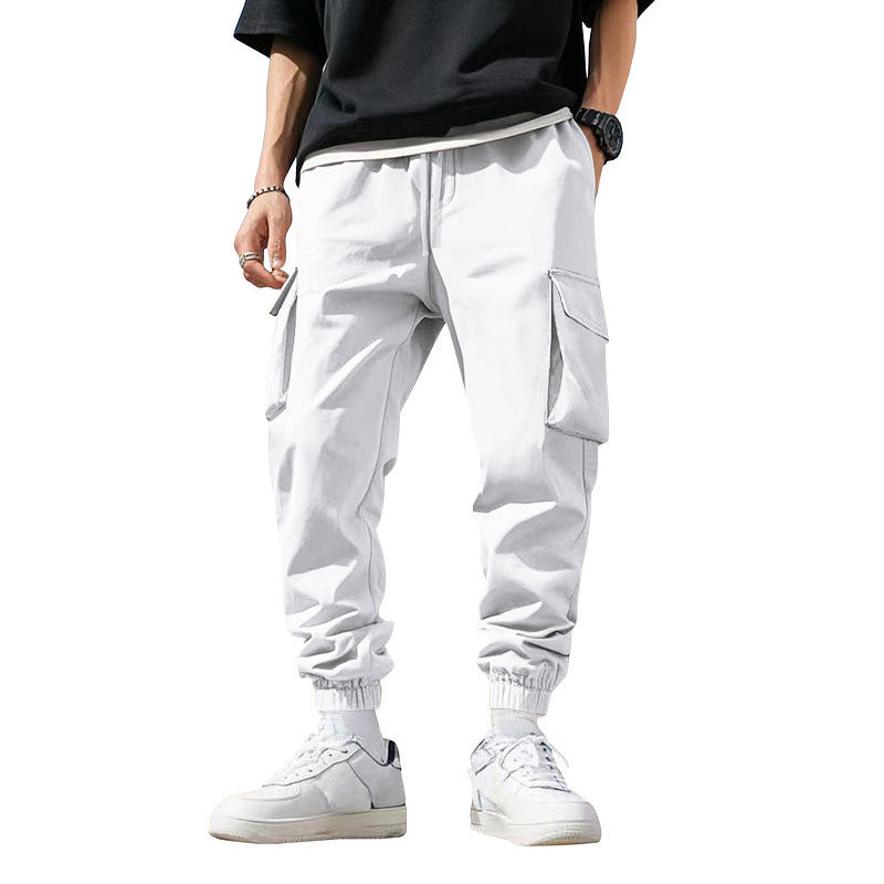 Men's cargo pants with elastic waistband and multifunctional pockets Lune London