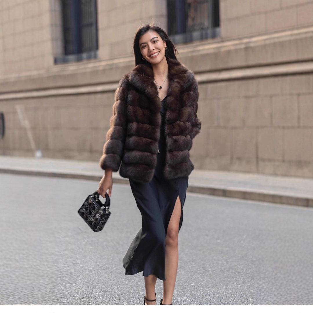 Elegant and luxurious ladies fur jacket Lune London