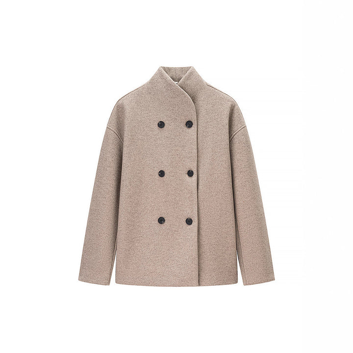 Ladies elegant wrap jacket with double row of buttons Lune London