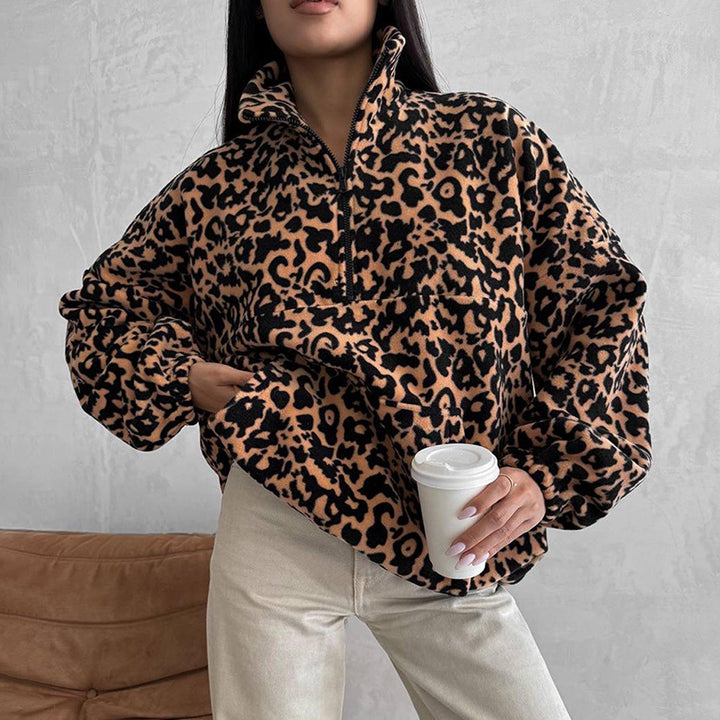 Lune London leopard print oversized sweater for women