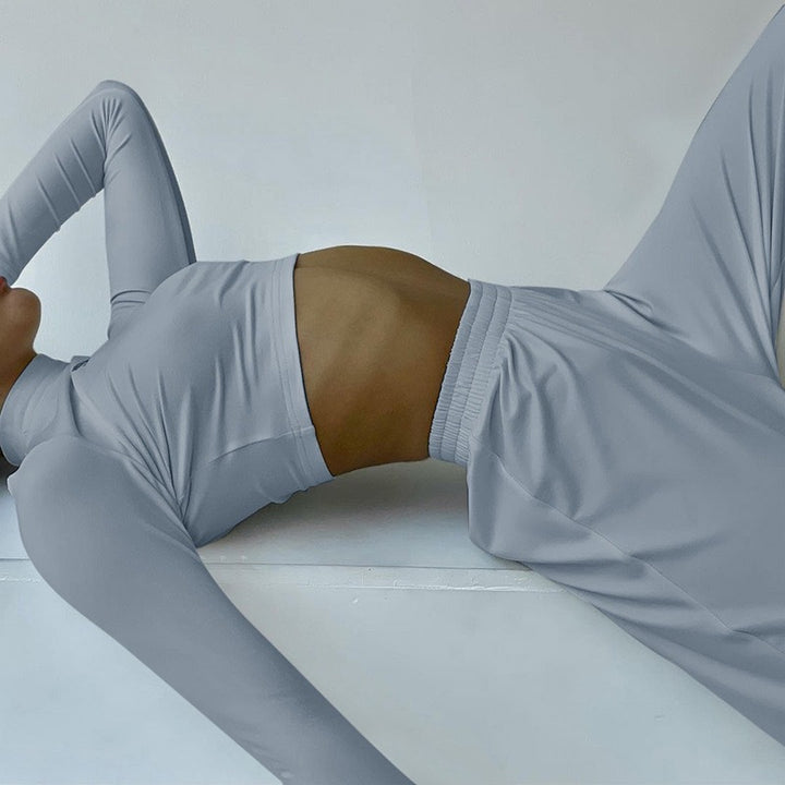 Women's Modern Crop Top and Leggings Set Lune London