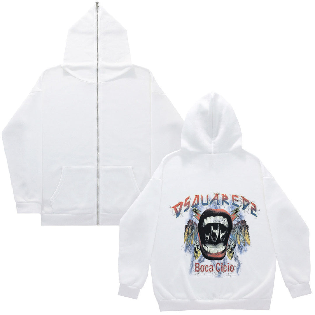 Women's hooded jacket with creative graphic design Lune London