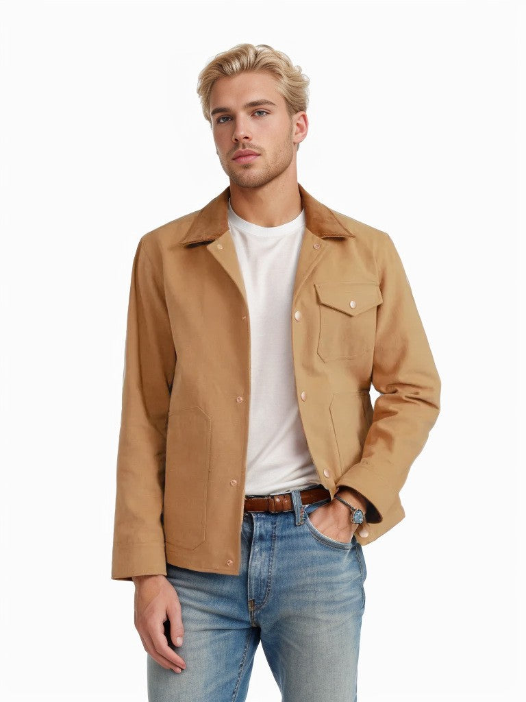 Versatile cotton jacket for men with practical pockets Lune London
