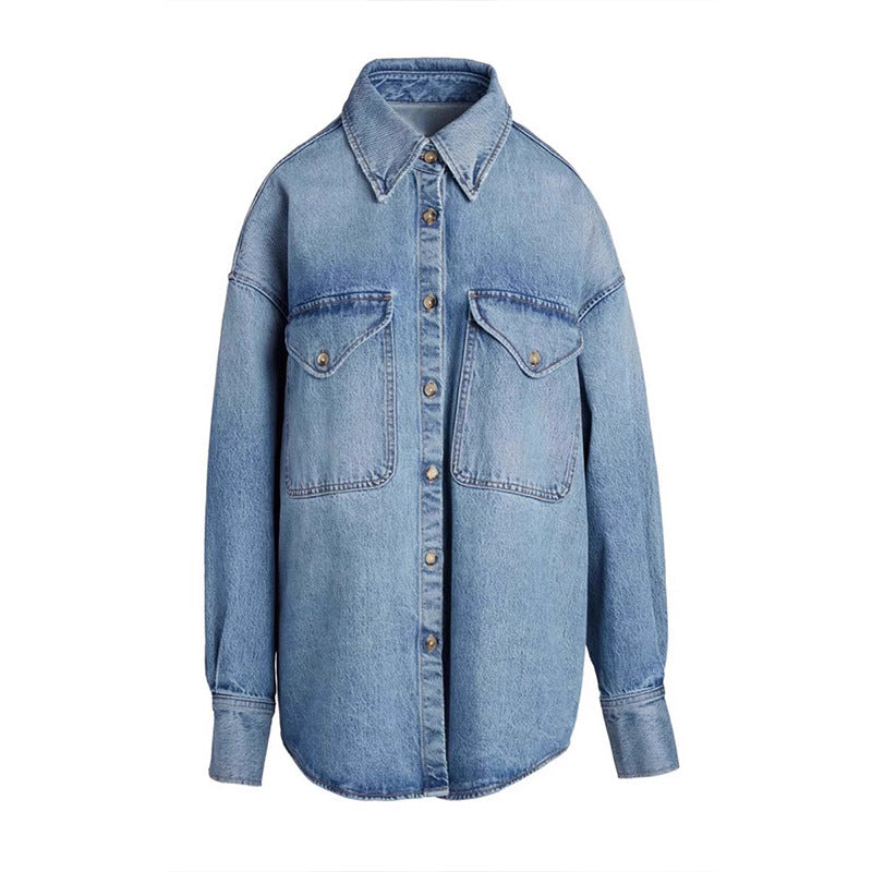 Veste surchemise décontractée pour femmes en denim de haute qualité Chic & Stil