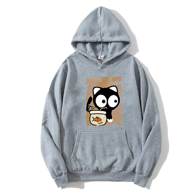 Women's hooded sweatshirt with cute cat design Chic & Stil