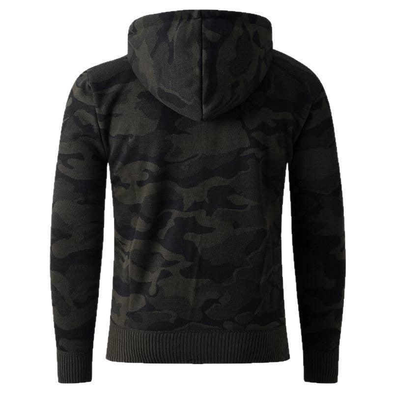Trendy hoodie for men with a stylish camouflage design Lune London