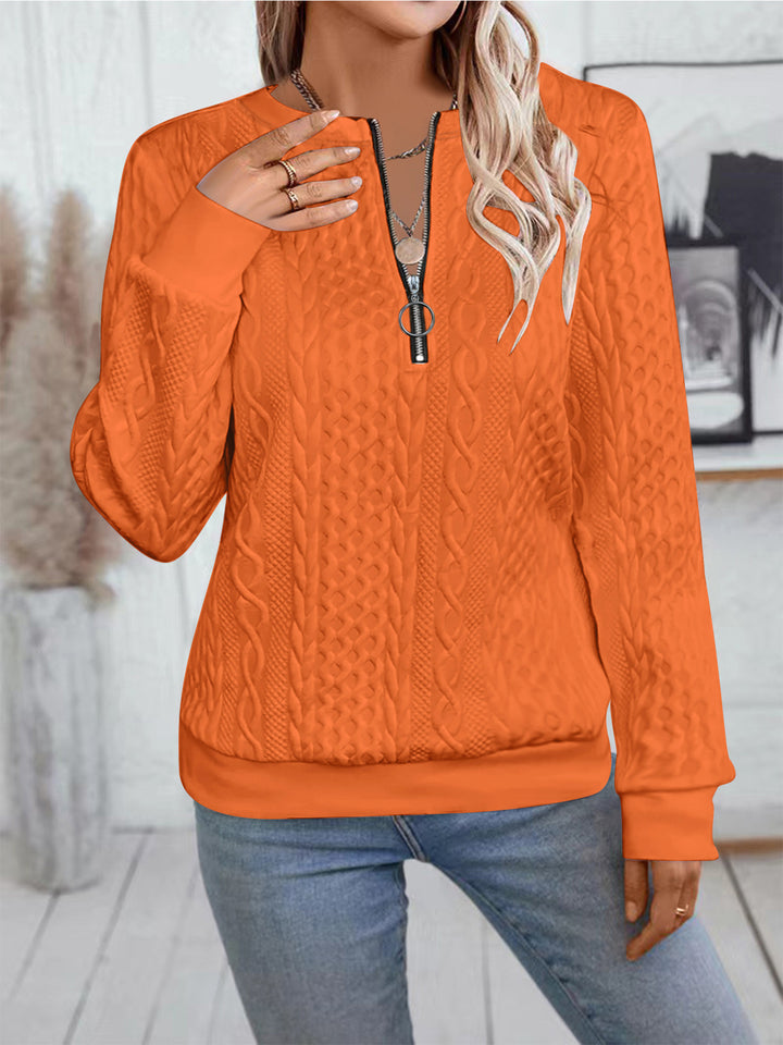 Pull en tricot à fermeture éclair pour femmes Lune London