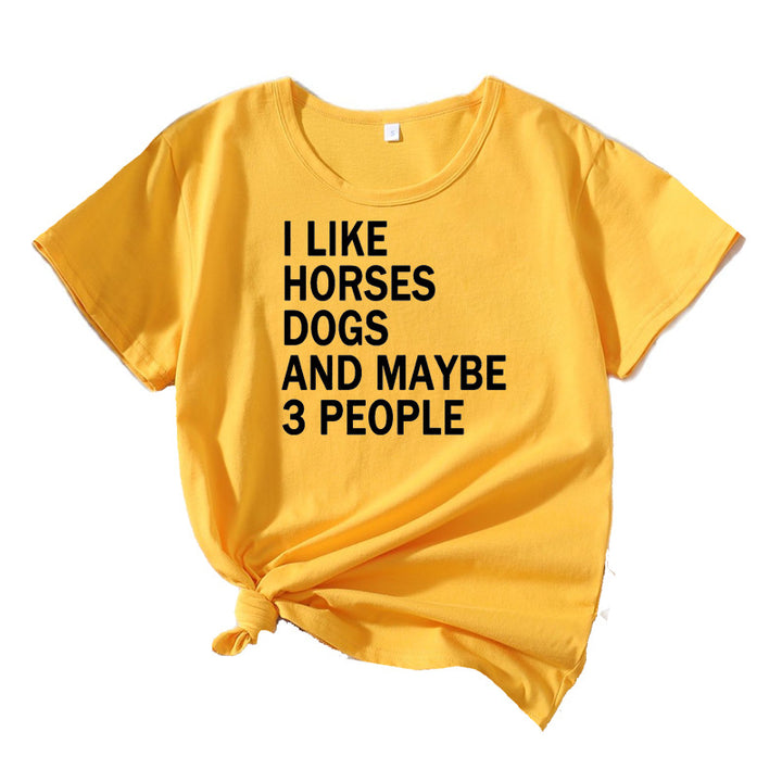 Casual women's T-shirt with quote Lune London