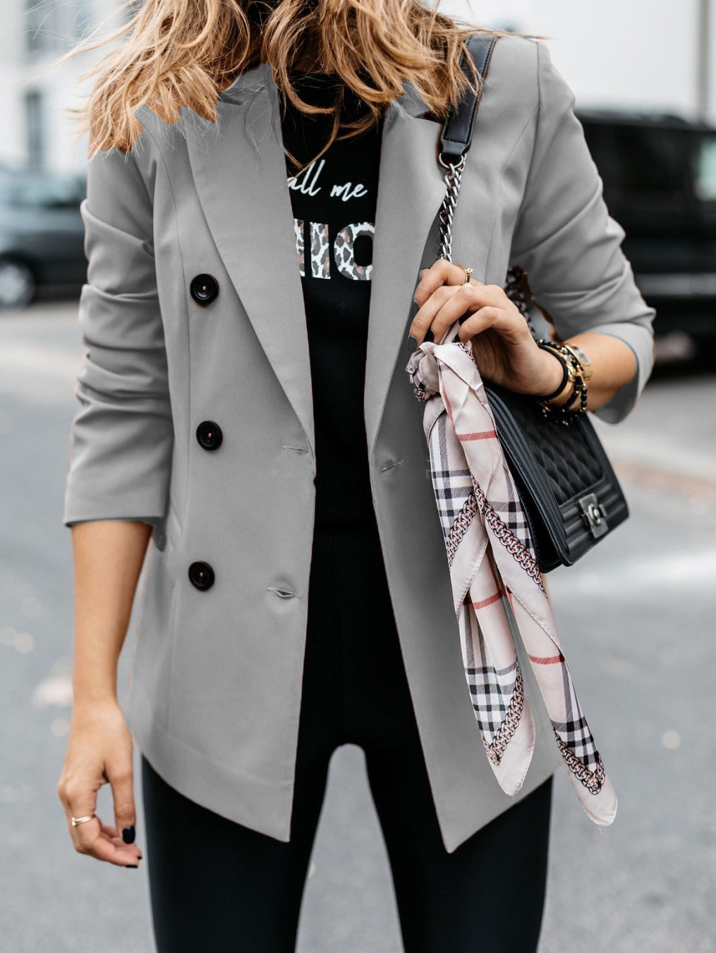 Lune London | Women's elegant tailored blazer with double button placket