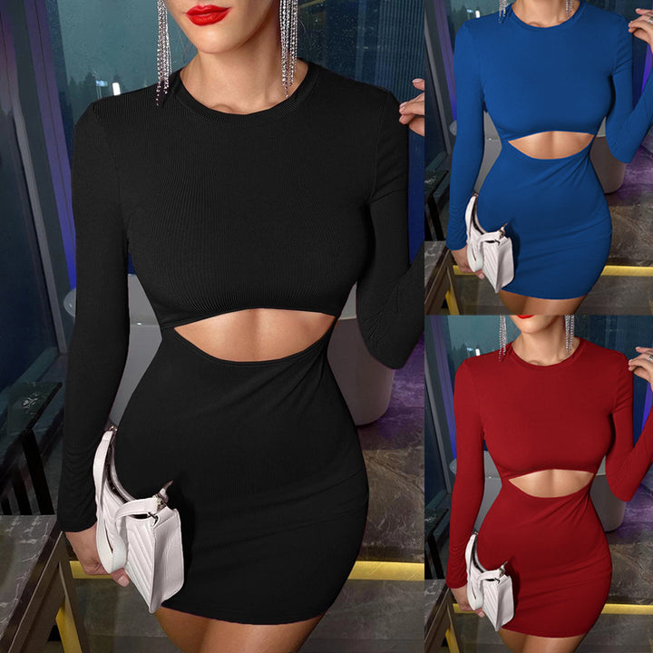 Robe mini femme avec découpes élaborées et manches longues Chic & Stil