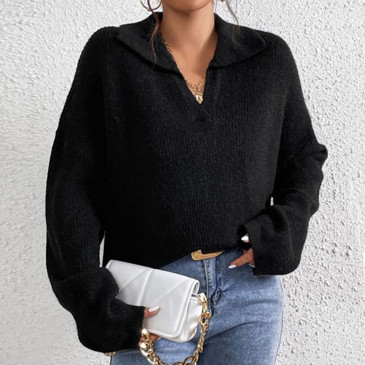 Pull décontracté pour femmes avec design en rib côtelé texturé Chic & Stil