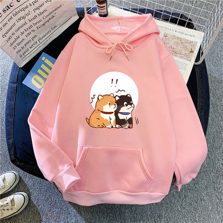 Women's hoodie with cute dog design Chic & Stil