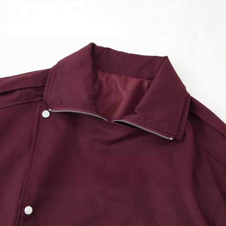 Casual windbreaker for women with belt and zipper Lune London