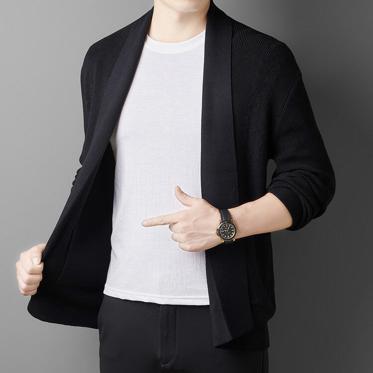 Jacket sweater for men with a modern cut and practical pockets Lune London