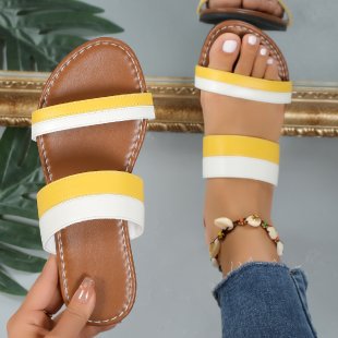 Women's strap sandals with a trendy multicolored detail and a non-slip sole Lune London