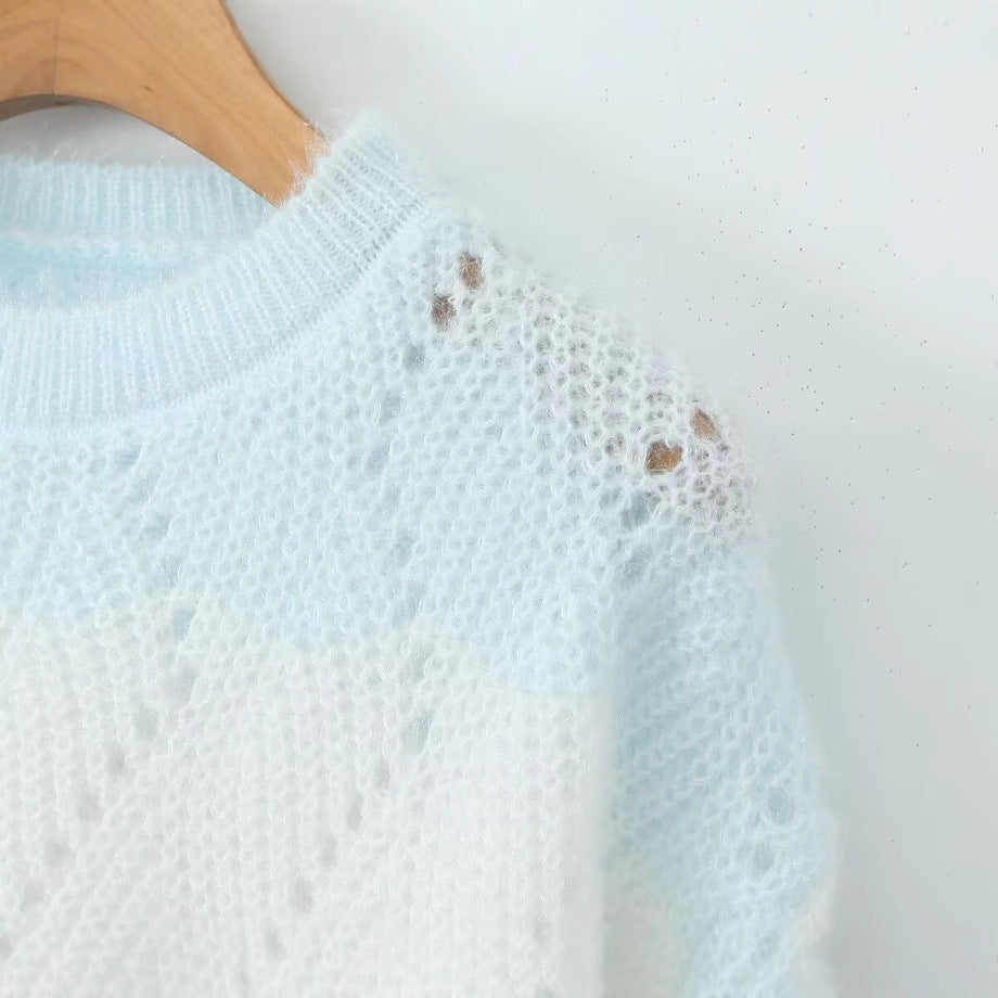 Femme Pull Tricot Confortable avec Couleurs Délicates Chic & Stil