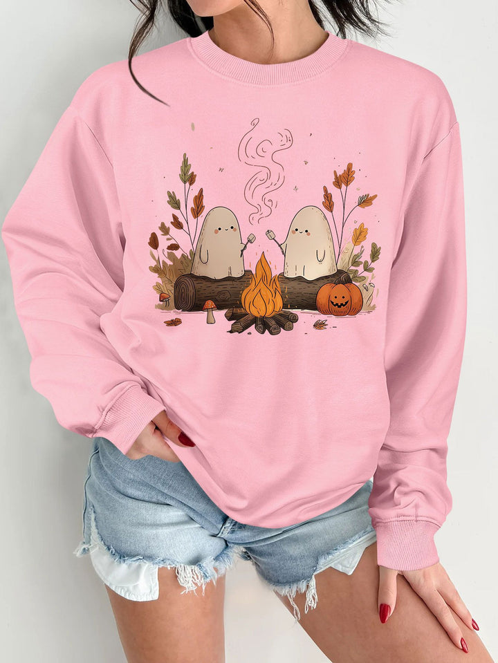 Sweat-shirt pour femmes avec motif effrayant ludique et coupe confortable Chic & Stil