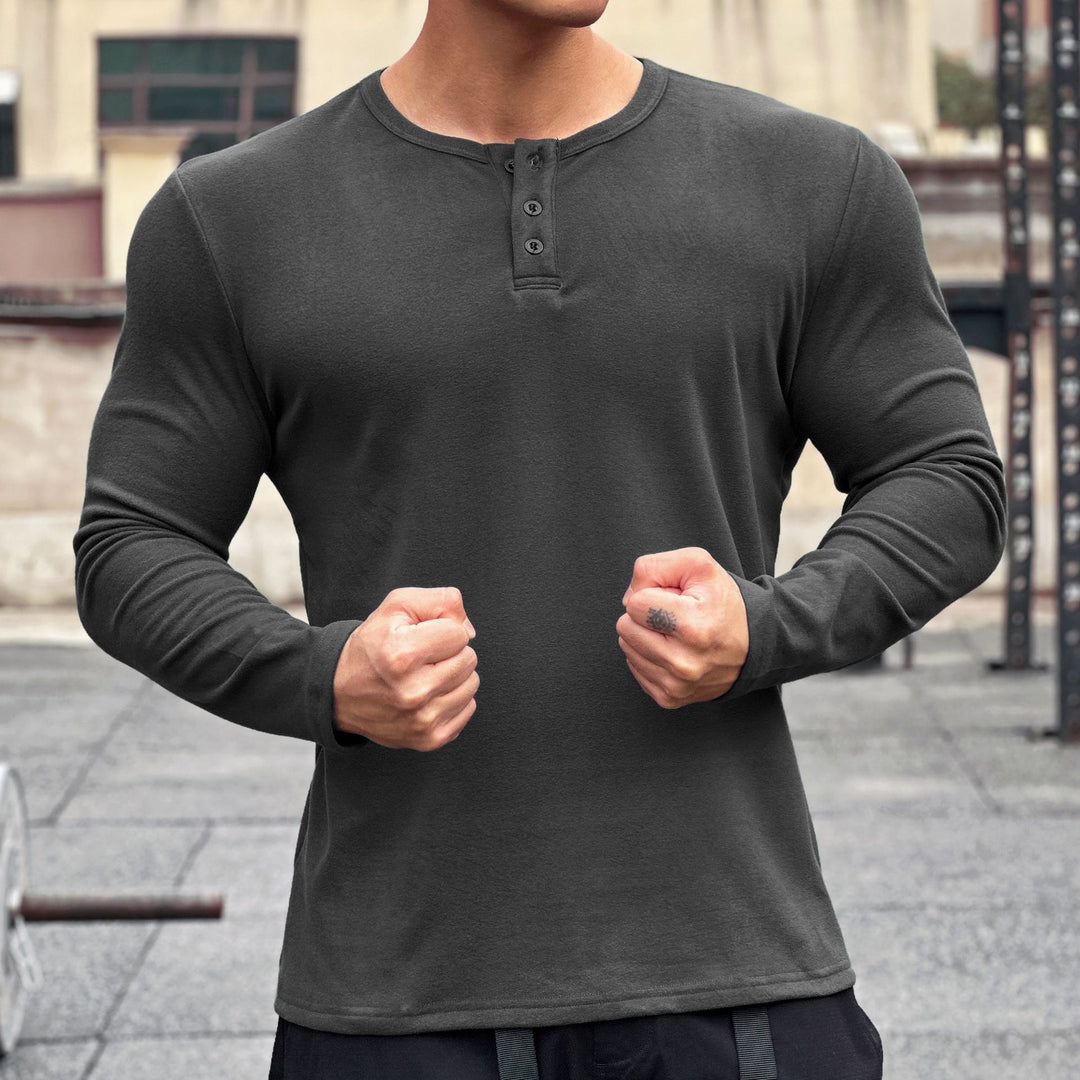 Men's stylish long sleeve shirt with modern button closure Lune London