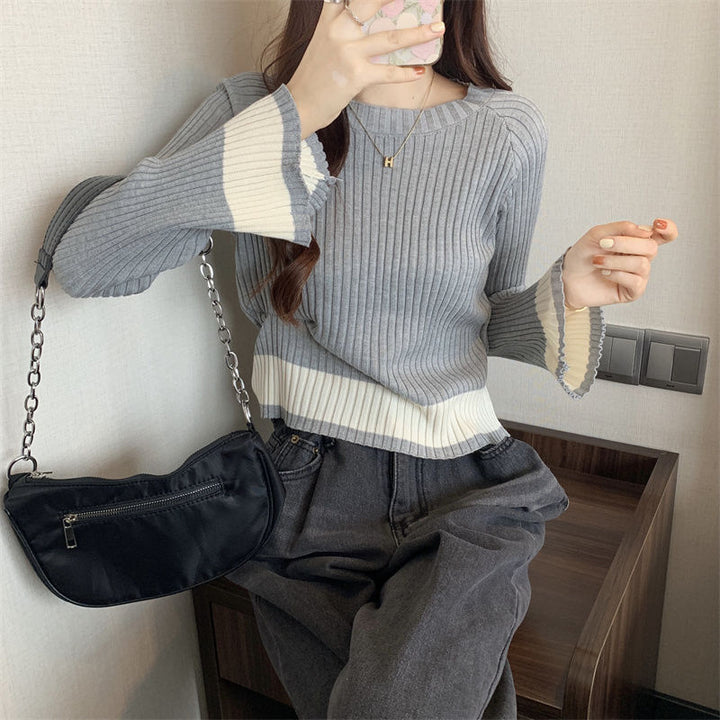 Pull en tricot côtelé à la mode pour femmes avec coupe décontractée Chic & Stil