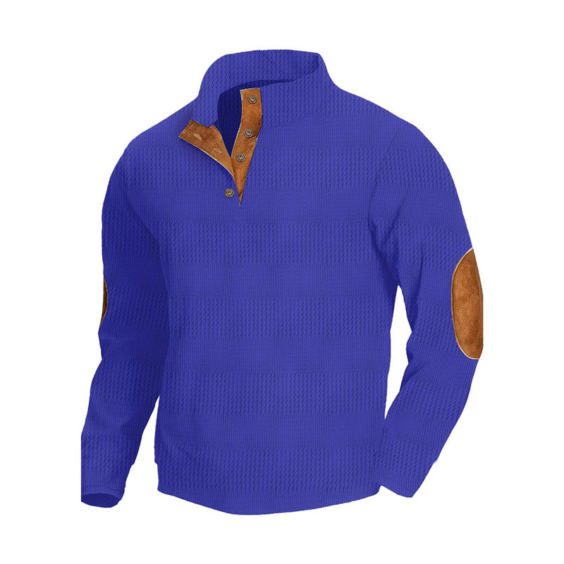Elegant sweater for men with structured design and leather details Lune London