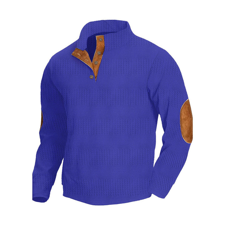 Elegant sweater for men with structured design and leather details Lune London