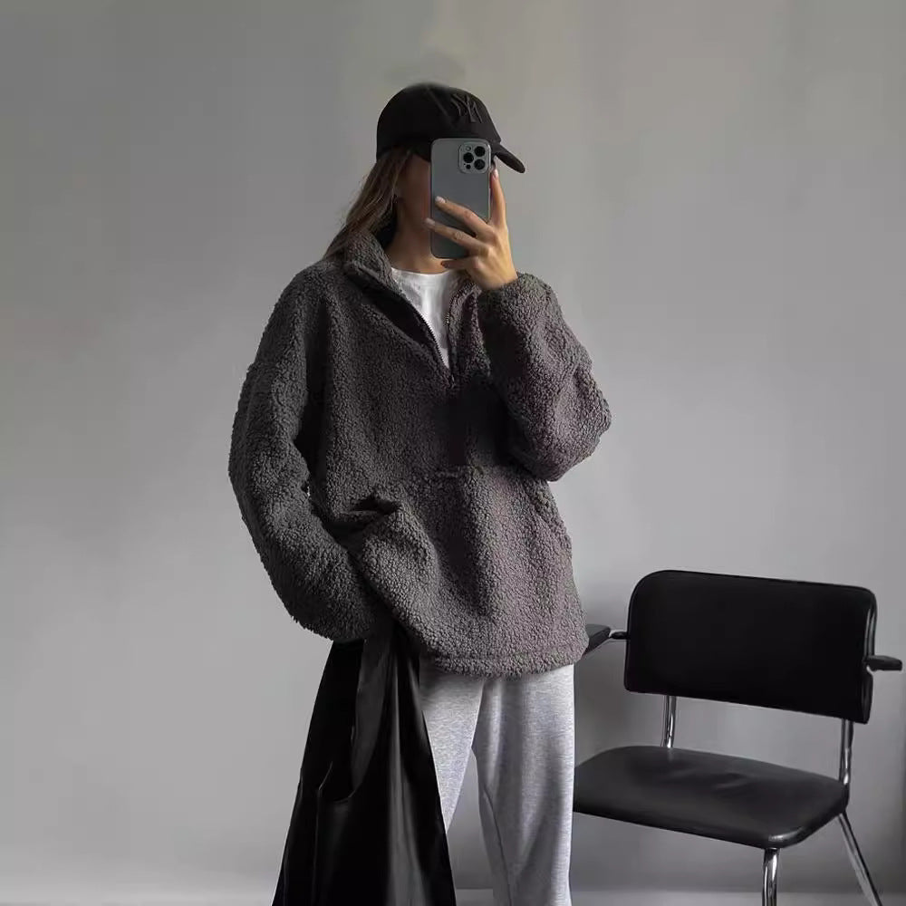 Women Teddy Fleece Sweater Lune London