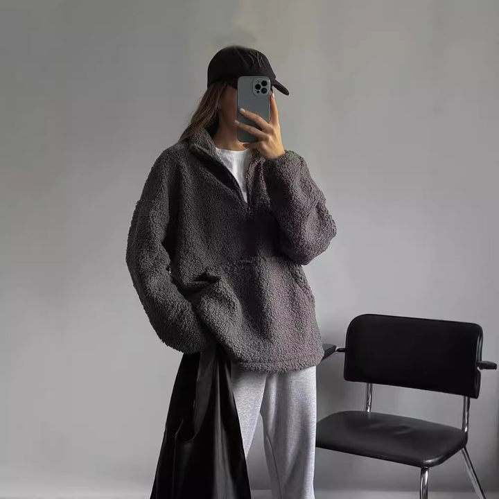 Women Teddy Fleece Sweater Lune London