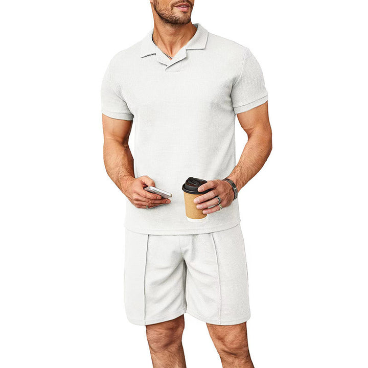 Lune London men's leisure polo and shorts set in breathable material