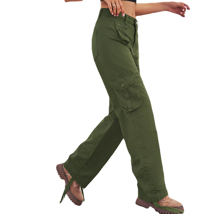 Women’s cargo pants with deep practical pockets and an adjustable hem Lune London