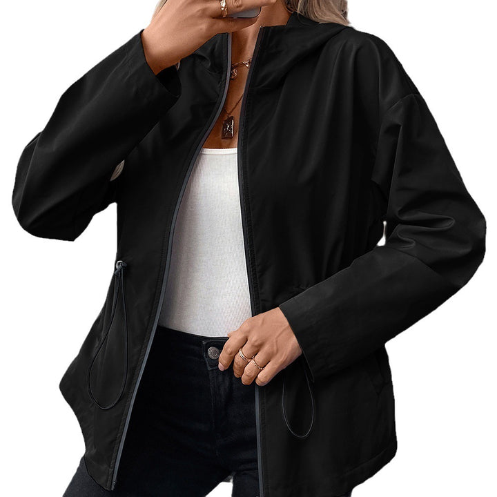 Lightweight hooded jacket for women with adjustable waist Lune London