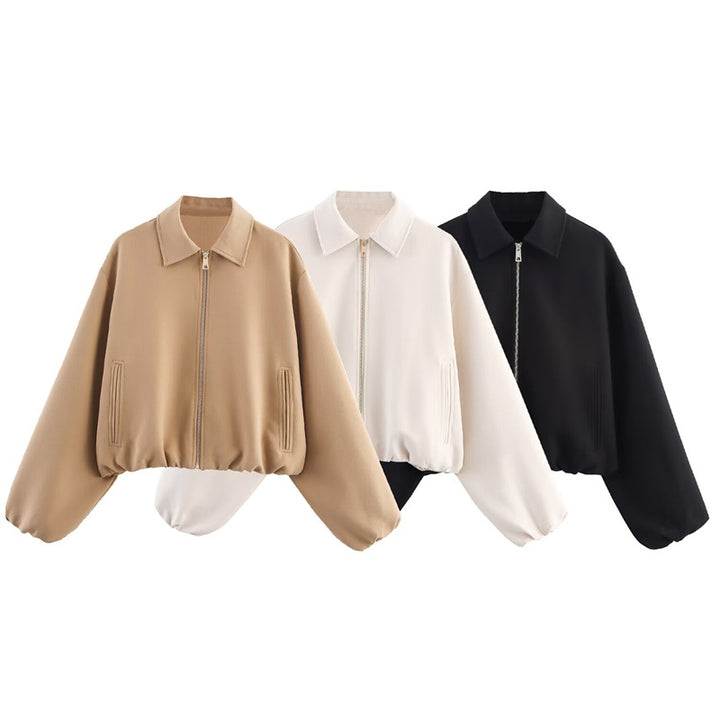 Women's sports jacket with high collar and practical pockets Lune London