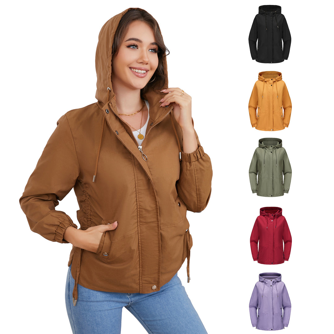 Ladies lightweight windbreaker with adjustable waist Lune London
