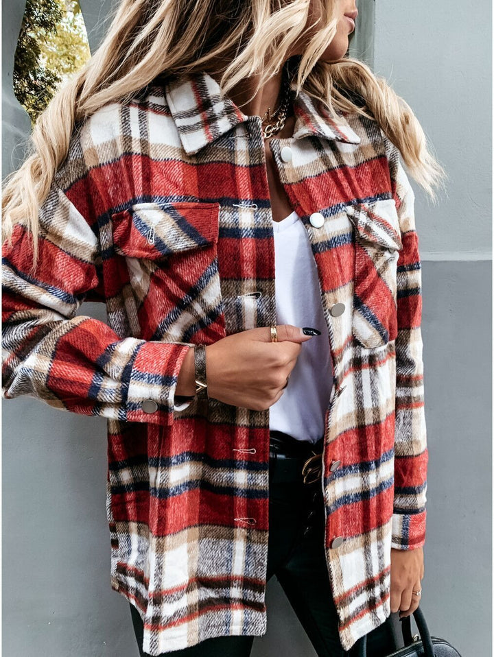 Women Plaid Flannel Jacket Lune London